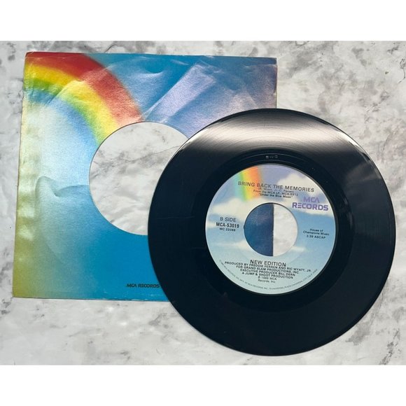 New Edition Tears on My Pillow / Bring Back the Memories 45 Pop 80s MCA 53019 - Picture 5 of 6